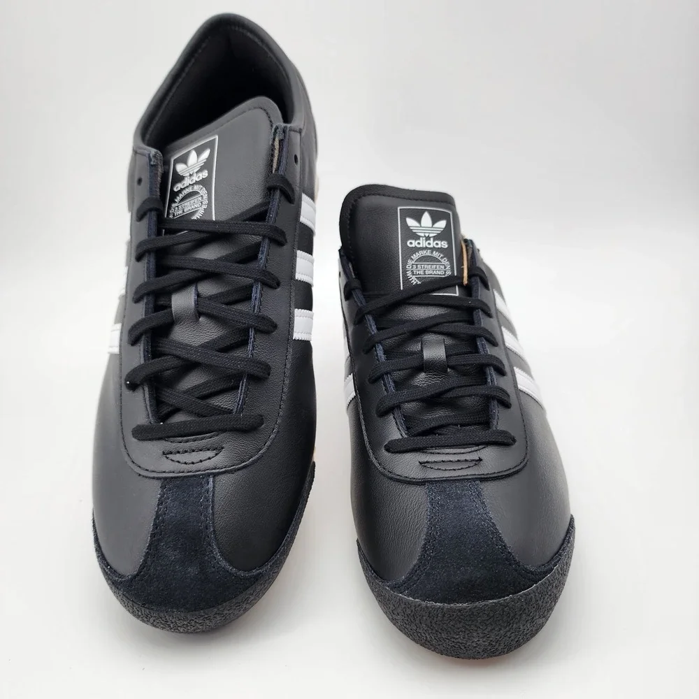 Adidas Italia 70s Sneakers Mens 11.5 Black White Gum Leather Low Top Retro